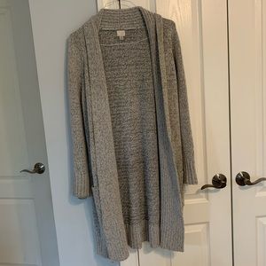 long grey cardigan